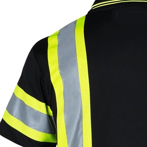 T-shirt de sécurité personnalisé en polyester imperméable et réfléchissant à haute visibilité, manches courtes, col rond, vêtements de travail - Product Image 2