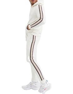 Survêtement en coton pour homme de haute qualité, respirant, hiver, grande taille, manches longues, rayé, coupe ajustée - Product Image 2