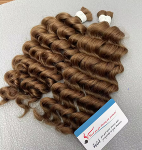 Extensions de cheveux en vrac de luxe, style ondulations profondes, 8-26 pouces, double trame machine, cheveux humains Remy 100% vietnamiens - Product Image 5