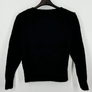 Jersey de invierno personalizable OEM ODM para mujer, suéter de moda para mujer, Jacquard borroso, nailon, cuello en V, manga larga, informal cálido - Product Image 2