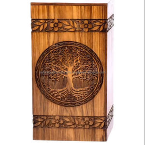 Urna de madera hecha a mano para cenizas de adultos, urnas funerarias para entierro con alta calidad. - Product Image 1