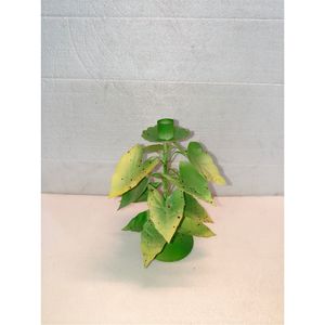 Handmade Iron Floral Leaf Candle Stand Rustic Green <b>Tree</b> Candlestick Holder Decorative Metal Taper Burner Wedding Centerpiece - Product Image 5