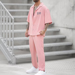 Best Quality Lightweight Regular Fit Men Summer Tracksuits for Casual Routine and Outdoor Use Streetwear Solid Printed - Product Image 2