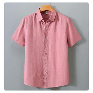 Chemises polo pour hommes d'été à boutons, couleur unie, manches courtes, chemises simples - Product Image 4