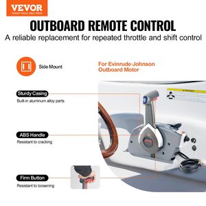 Centralina di controllo remoto fuoribordo Evinrude Johnson 5006180, a montaggio laterale, per motori marini e acceleratore barca - Product Image 2