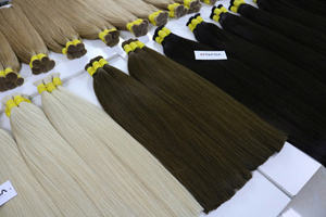 Vente en gros, produits phares, extensions de cheveux humains bruts vietnamiens aux couleurs foncées, style droit de qualité supérieure - Product Image 4