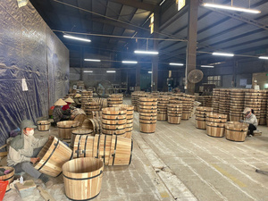 Cestas de Madera Ecológicas Hechas a Mano para Mercado de Agricultores con Asas, Multifuncionales para Almacenamiento en la Cocina, Precio al por Mayor, Vietnam - Product Image 5