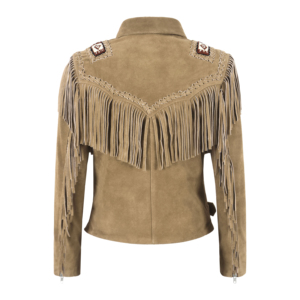 Veste en cuir pour homme, style western, design inspiré du cowboy, construction durable, idéale pour un usage décontracté et tendance. - Product Image 2