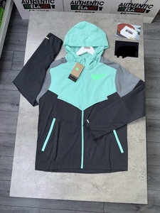 New Stylish Unisex Lightweight Windbreaker <b>Jacket</b> With Drawstring Hooded Autumn Windproof 3pcs Windbreaker Set Streetwear - Product Image 2