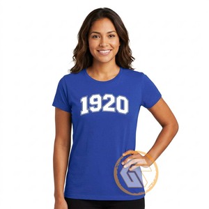 GREEK TREASURES T-shirts décontractés pour femmes Zeta Phi Beta Sorority, de haute qualité, 100% coton, col rond, manches courtes, respirants - Product Image 1