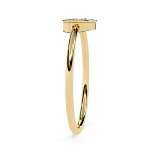 Bague en diamant naturel rond en forme de cœur, pavée de pierres, certifiée IGI, sur mesure, pour fiançailles et mariage, bijoux pour femmes - Product Image 2