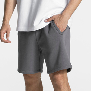 Factory Price 100% Cotton Heavyweight Fleece Men's High Street Elastic Waist <b>Shorts</b> Solid Street Style for Daily Wear - Product Image 3