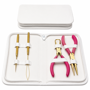 Kit Profesional de Herramientas para Extensiones de Cabello Rosadas, Set de Aplicación de Micro Anillos y Cuentas con Alicates y Herramientas de Bucle - Product Image 4
