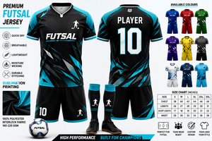 Custom Futsal Jersey Size Chart Premium Heat-Transfer Short Team Uniform Quick Dry Breathable <b>Polyester</b> Sportswear Manufacturer - Product Image 2