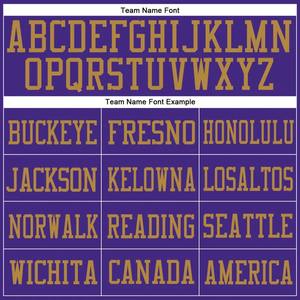 Maillot de football authentique en mesh violet et or vieilli, respirant, pour entraînement d'équipe de football américain, vêtements de sport - Product Image 5