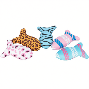 Jouet à mâcher en peluche en forme de poisson de 8 cm avec herbe à chat pour animaux de compagnie - Product Image 2