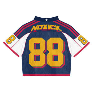 Latest Fashion Ribbed Neckline Football Jersey Boxy Fit Athletic Mesh Soccer Jersey for Men 2026 - Product Image 2