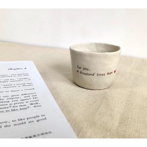 Fabulous Hand-Made Ceramic <b>Mug</b> With Letter Print <b>For</b> You A Thousand Times Over Minimalist Matte Design Gift <b>For</b> Presents - Product Image 3