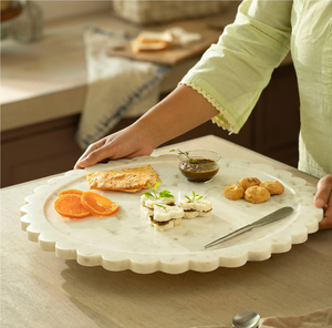 Marble Lazy Susan Table Centerpiece <b>Storage</b> Crafts Top Designer <b>Rotating</b> Crafts Holder <b>Rack</b> For Dinner used - Product Image 2