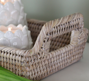 Plateau de service rectangulaire en rotin tressé fait main, plateau de rangement et de présentation pour table basse, cuisine et décoration intérieure, en provenance du Vietnam - Product Image 2