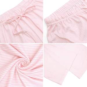 2025 femmes décontracté pyjama pantalon XS taille vêtements de nuit avec taille élastique large jambe cordon et poches Homewear ODM - Product Image 5