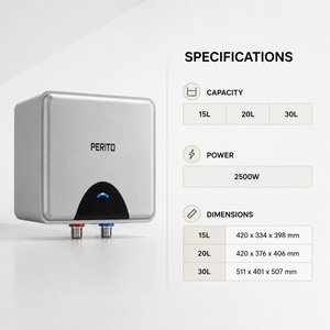 Vietnamese Factory Wholesales Price 20 Liter Tank Home Bathroom Square Electric Storage Water <b>Heater</b> Rossi Perito Square 20 - Product Image 1