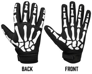En gros Gants de cyclisme squelette à doigts complets, avec motifs squelettiques en caoutchouc 3D, compatibles écran tactile, pour cyclistes en extérieur et costumes d'Halloween - Product Image 1