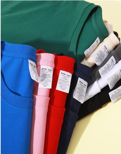 Camiseta de color sólido 100% algodón para hombre, cómoda, talla grande, corte holgado, ropa informal para hombre, estampada, precio bajo - Product Image 3