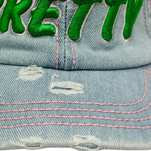 PRETTY GIRL <b>Light</b> Denim <b>Hat</b> Custom Embroidered Women Girls Baseball Cap Adjustable Washed Denim Sun <b>Hat</b> Casual Streetwear - Product Image 6