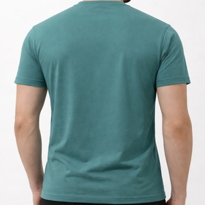T-shirt homme de haute qualité, décontracté, basique, uni, pour l'été, la gym, confortable, doux, respirant, en coton. - Product Image 2