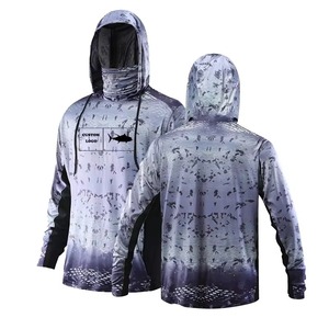 Sweat à capuche de pêche pour homme UPF 50+ à séchage rapide, manches longues, respirant, anti-UV, vêtements de pêche OEM personnalisés - Product Image 5