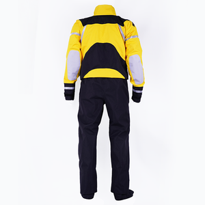 Yellow <b>Black</b> <b>Work</b> Suit With Reflective Stripes Full Body Protection Waterproof Uniform - Product Image 2