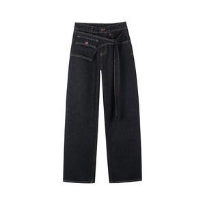Pantalones vaqueros de cintura alta, anchos y transpirables de alta calidad, pantalones vaqueros cómodos y de buena calidad para mujer. - Product Image 1
