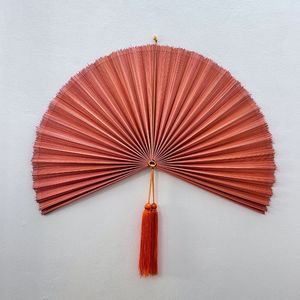 Large Bamboo Wall Fan <b>Decor</b> – Natural Boho Vintage Handwoven Decorative Fan for Living Room Bedroom - Product Image 3