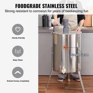 Estrattore di Miele Elettrico in Acciaio Inossidabile a 4/8 Telai, Centrifuga per Apicoltura, Attrezzatura per la Lavorazione del Miele - Product Image 4