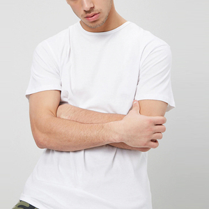 T-shirts pour hommes à manches courtes, col rond, 100% coton peigné épais, en velours côtelé, nouveau style, vierges, imprimables, séchage rapide - Product Image 5