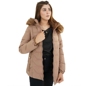 Chaqueta Bomber Acolchada de Invierno para Mujer con Capucha, Estampada, de Punto, Rellena de Poliéster, Casual, Holgada y Transpirable 2026 - Product Image 2
