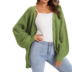Cardigan en laine rose personnalisé pour femme, tricoté épais, coupe oversize, boutonné sur le devant, manches longues, manteau pull, vêtement d'extérieur pour femme - Product Image 6