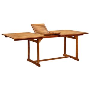 Ensemble de salle à manger de jardin en bois d'acacia massif, 5 pièces, mobilier d'extérieur marron, design rustique, durable - Product Image 6