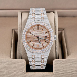 Handmade Signature Moissanite <b>Watch</b> - Sparkling Luxury <b>Watch</b>, India Made Hip Hop Iced Jewelry <b>Watch</b> that Passes <b>Diamond</b> Tester - Product Image 2