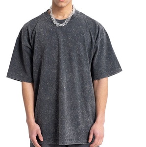 T-shirt ample pour homme en jersey 100 % coton épais, style streetwear personnalisé, épaules tombantes, coupe décontractée, séchage rapide, respirant - Product Image 2
