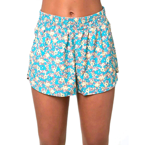 Shorts de Mujer con Estampado Floral, Cintura Alta, Transpirables, Tejidos, Estilo Casual, Cintura Elástica, Corte Regular - Product Image 1
