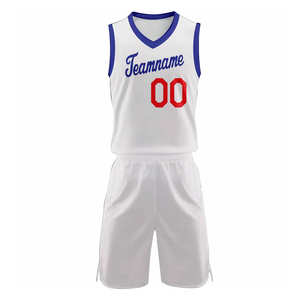 Uniforme de Baloncesto Personalizado en Blanco, Azul Rey y Rojo, Jersey 2026, Kit de Equipo con Sublimación Completa 2025, Conjunto de Ropa Deportiva Profesional HD - Product Image 2