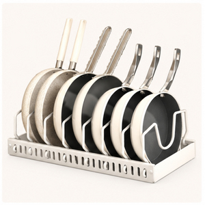 <b>Pot</b> and Pan Organizer Rack for Kitchen Cabinet Expandable Carbon Steel Cookware Storage <b>Holder</b> for Frying Pans Lids and Bakeware - Product Image 2