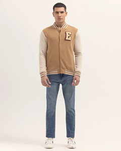 Veste universitaire unisexe de haute qualité en laine/cuir à capuche, imprimée au laser, avec logo personnalisé sur le devant, design OEM Letterman pour hommes - Product Image 6