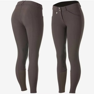 Women Equestrian Riding Breeches <b>Knee</b> <b>Patch</b> Silicone Grip High Waist Horse Riding Pants Multicolor Wholesale - Product Image 3