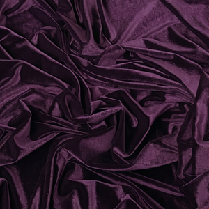 Purple Velvet Fabric 100% Polyester Medium Weight Brushed Sueded Plain Woven Solid Textile Wedding Wrinkle Resistant Breathable - Product Image 1