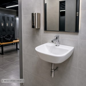 Lavabo mural ovale moderne facile à nettoyer, semi-encastré, garantie 5 ans pour HÔTEL/APARTMENT/CENTRE COMMERCIAL/BUREAU/HÔPITAL/VILLA - Product Image 2