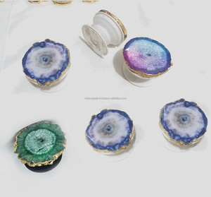 Wholesale Crystal Mobile Phone Holder Natural Solar Quartz Premium Quality Beautiful Gemstone Cell Phone Grip Popping Socket - Product Image 4