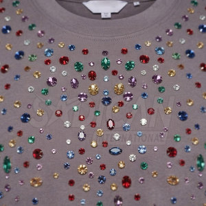 T-shirt décontracté pour homme, uni, avec strass, manches courtes, 100% coton, séchage rapide, écologique, respirant, pour un style streetwear au quotidien - Product Image 4